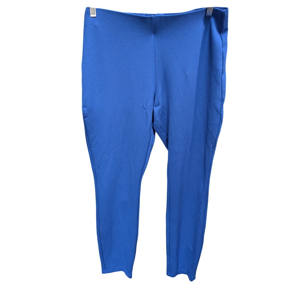Nanette Lepore Leggings Womens L Blue Excellent Stretch High Rise Slim Tapered